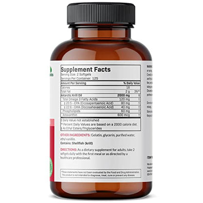 Futurebiotics Antarctic Krill Oil 2000mg with Astaxanthin, Omega-3s EPA, DHA and Phospho FuturebioticsUS supplements