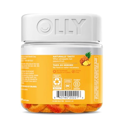 OLLY Post-Game Recover Workout Gummy Rings, Vitamin D, Turmeric, Electrolytes, Pineapple OLLYAu supplements