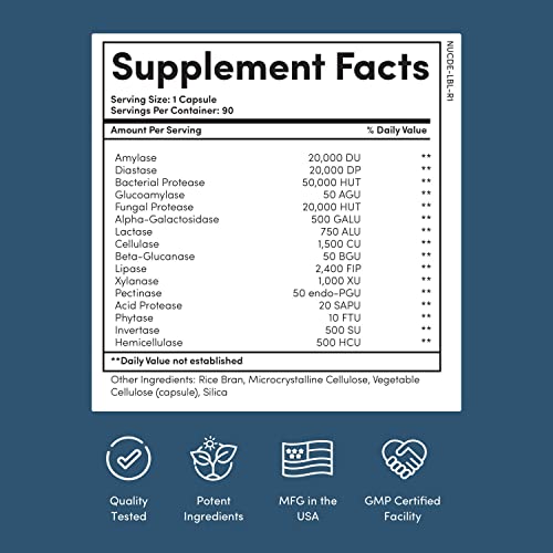 Nucific Digestive Enzyme Supplement to Support Digestion and Nutrient Bioavailability NucificUS supplements
