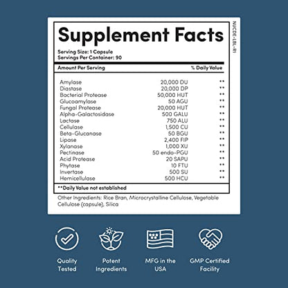 Nucific Digestive Enzyme Supplement to Support Digestion and Nutrient Bioavailability NucificUS supplements