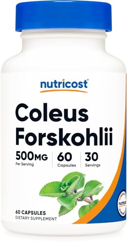 Nutricost Coleus Forskohlii 500mg, 60 Capsules - Maximum Strength Formula NutricostUS supplements