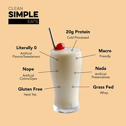 Clean Simple Eats Coconut Cream Whey Protein Powder, Natural Sweetened and Cold Clean Simple EatsUS supplements