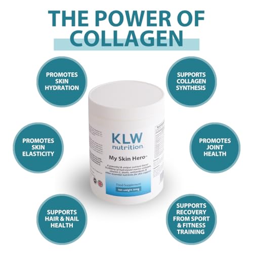 Marine Collagen Powder 10,000mg - with Vitamin C, Zinc, Biotin, Hyaluronic Acid - No fillers, sweeteners or additives KLW NutritionAu supplements