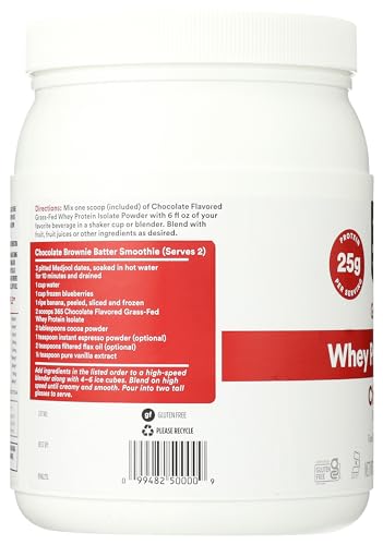 365 by Whole Foods Market, Chocolate Whey Protein Isolate, 16.9 Ounce 365 by Whole Foods MarketUS supplements