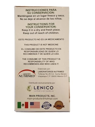 Lenico Comercializadora ChupaMas 60 Capsules Ginger, Green Tea, Prune, Artichoke Lenico ComercializadoraUS supplements