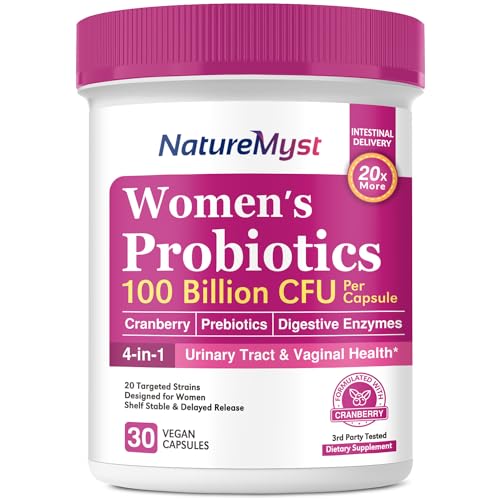 NatureMyst Women’s Probiotics 100 Billion, 20 Targeted Strains with Organic Cranberry NatureMystAu supplements