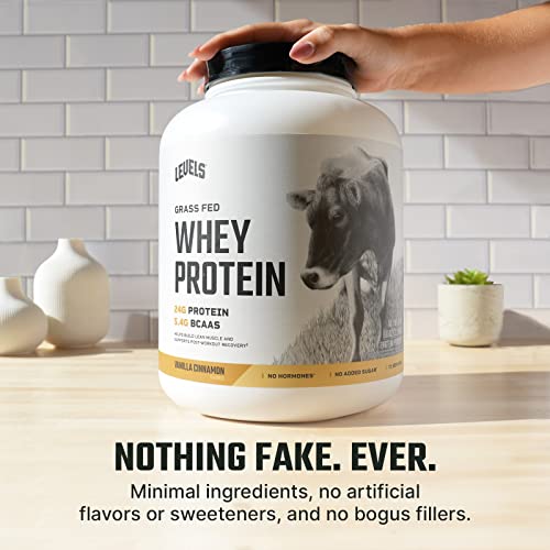 Levels Grass Fed 100% Whey Protein, No Hormones, Vanilla Cinnamon, 5LB Levels NutritionUS supplements