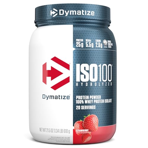 Dymatize ISO100 Hydrolyzed Protein Powder, 100% Whey Isolate Protein, 25g of Protein DymatizeUS supplements