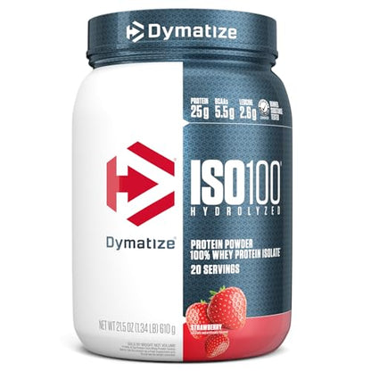 Dymatize ISO100 Hydrolyzed Protein Powder, 100% Whey Isolate Protein, 25g of Protein DymatizeUS supplements