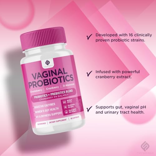 Vaginal Probiotics for Women Digestive Enzymes Gut Health PH Balance Pills, Women's Fuze NaturalsUS supplements