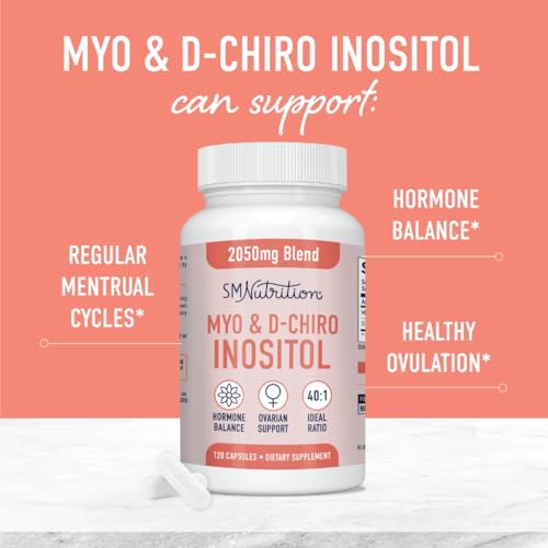 Myo-Inositol & D-Chiro Inositol | Hormone Balance for Women | Ideal 40:1 Ratio | Myo Inosit SMNutritionUS supplements