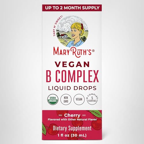 MaryRuth Organics Vitamin B Complex | B Vitamins Complex | Biotin | Vitamin B12 | Niacin | Folate | Metabolic Support Supplement | Vegan | USDA Organic MARYRUTH'SUS supplements
