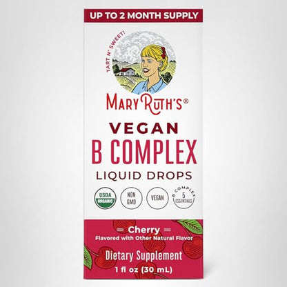 MaryRuth Organics Vitamin B Complex | B Vitamins Complex | Biotin | Vitamin B12 | Niacin | Folate | Metabolic Support Supplement | Vegan | USDA Organic MARYRUTH'SUS supplements