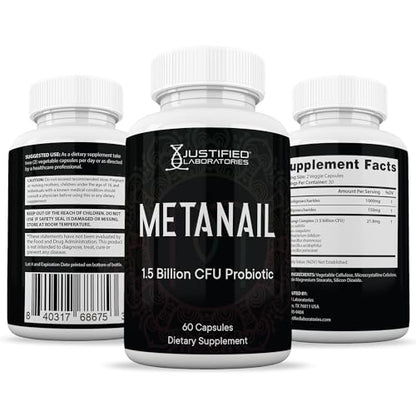 Justified Laboratories (2 Pack) Metanail 1.5 Billion CFU Probiotic Nail Support 120 Capsules Justified LaboratoriesUS supplements