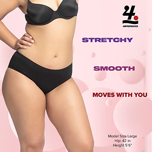 4period High Absorbency for Heavy Flow Period Panties; Leakproof, for Teens and Women (3 Black, X-Large) 4periodAu supplements