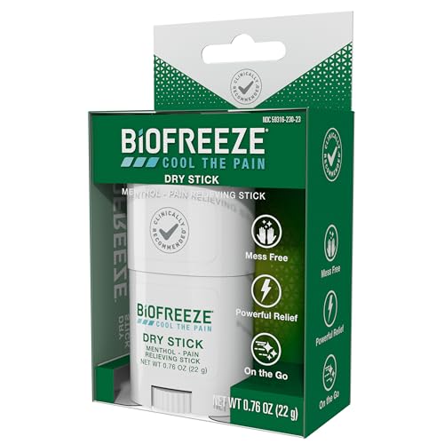 Biofreeze Dry Stick, Mess-Free Relief for Neck, Shoulder, Knee, Hip, Hand & Joint, Cooling Menthol Pain Relief Stick, Up to 100 Uses BiofreezeAu supplements