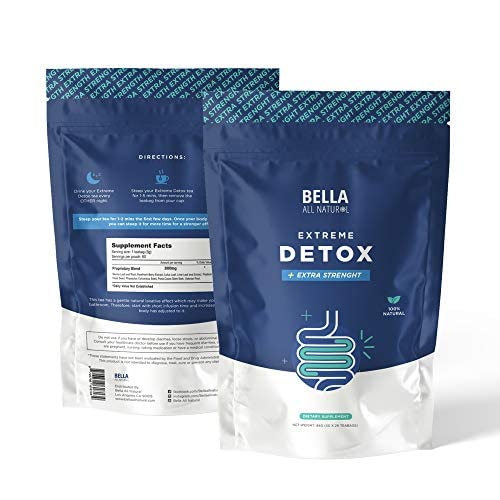 Bella All Natural Extreme Detox Tea - Body Cleanse, Colon Cleanser & Detox, Natural Herbs Bella All NaturalUS supplements