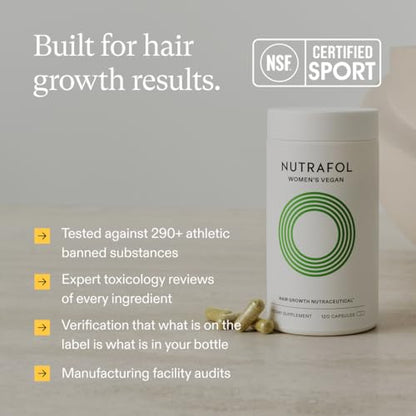 Nutrafol Women's Hair Growth Supplements, For Women 18-44 Years Old, Clinically Tested for Visibly Thicker, Stronger Hair, 100% Vegan Ingredients, NutrafolUS supplements