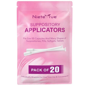 Nieteyrue 20-Packs Suppository Applicators for Women, Disposable, Individually Wrapped NieteyrueAu supplements