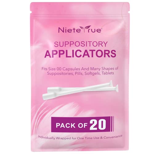 Nieteyrue 20-Packs Suppository Applicators for Women, Disposable, Individually Wrapped NieteyrueAu supplements