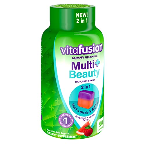 Vitafusion Multivitamin Plus Beauty – 2-in-1 Benefits – Adult Gummy with Hair, Skin & Nails VitafusionAu supplements