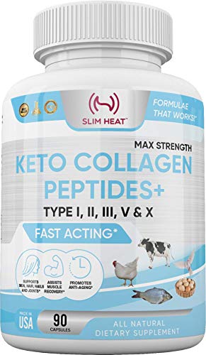 Slim Heat Multi Collagen Complex - Type I, II, III, V, X - Healthy Hair, Nails and Joints Slim HeatAu supplements