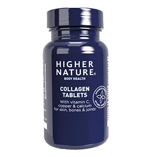 Higher Nature - Collagen Tablets - Hydrolysed Marine Collagen - Vitamin C - Calcium for Bone Support HIGHER NATUREAu supplements