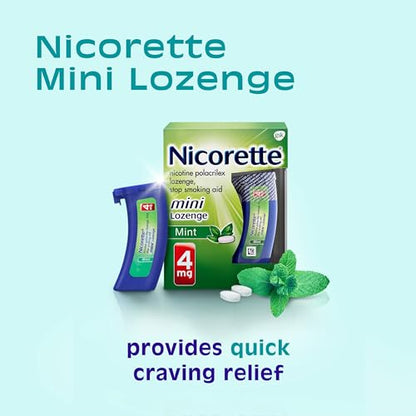 Nicorette 4 mg Mini Nicotine Lozenges to Quit Smoking - Mint Flavored Stop NicoretteUS supplements