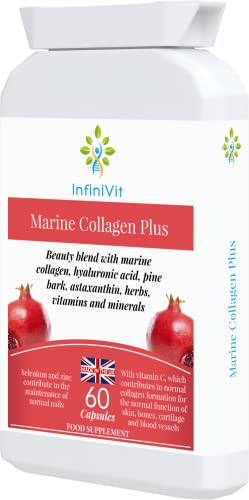 InfiniVit Marine Collagen Plus Blend Capsules - Hair Growth Enhancer with Enriched Vitamin C and Vitamin E InfiniVitAu supplements