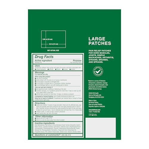 Biofreeze Menthol Pain Relieving Patches (5 Patches Per Box) Up To 8 Hours Of Pain Relief From Sore Muscles, Arthritis, Backaches, Spains, Bruises, Strains And Joint Pain (Package May Vary) BiofreezeAu supplements