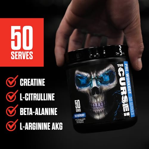 JNX SPORTS The Curse! Pre Workout Powder - Blue Raspberry 50 Servings | Preworkout JNX SPORTSUS supplements