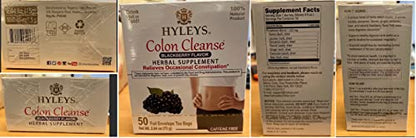 Hyleys Colon Cleanse Tea Blackberry Flavor - 50 Tea Bags (1 Pack) HYLEYSUS supplements