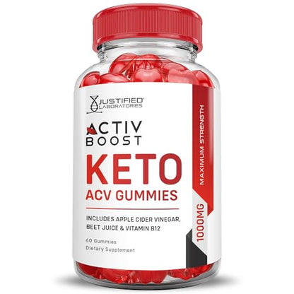 (5 Pack) Activboost Keto ACV Gummies Advanced Formula 1000MG Active Boost Justified LaboratoriesUS supplements