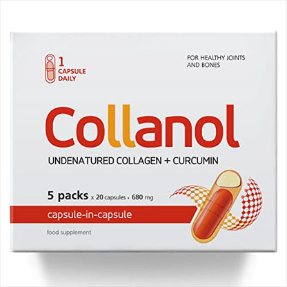 Collanol - Innovation in The Care of Healthy Joints - Liquid Formula in a Double Capsule 3D Collagen CollanolUS supplements