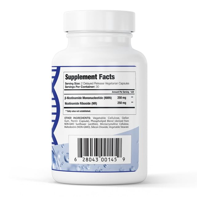 GenuinePurity - Liposomal NMN + NR Supplement - 60 Vegan Capsules to Support Cellular Health, Energy & NAD+ Levels - USA Made, Non-GMO, Gluten Free GenuinePurityAu supplements
