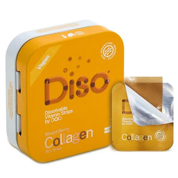 Diso Collagen Supplements for Women & Men with Biotin (1000mcg), Tin of 30 Oral Dissolvable OQOAu supplements