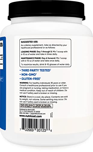 Nutricost Creatine Monohydrate Micronized Powder (1 KG) - Pure Creatine Monohydrate NutricostUS supplements