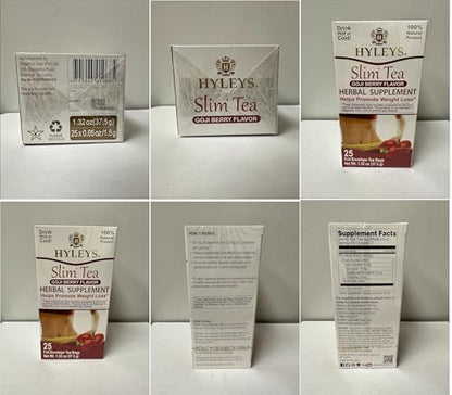 Hyleys Slim Tea Goji Berry Flavor - Weight Loss Herbal Supplement Cleanse and Detox Hyleys TeaUS supplements