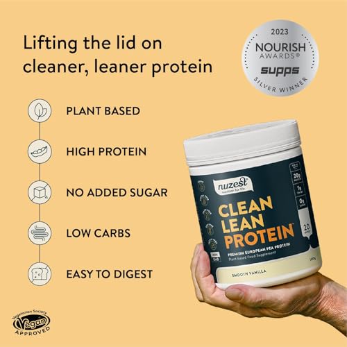 Vegan Protein Powders by Nuzest - Clean Lean Protein - Smooth Vanilla - Plant Based Pea Protein Shake NuzestUS supplements