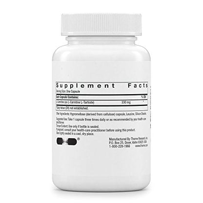 Thorne L-Carnitine - Amino Acid Supplement to Support Energy Production - 60 Capsules ThorneUS supplements