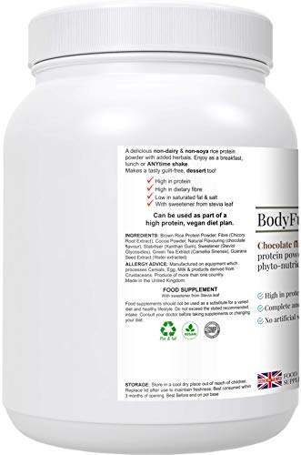Complementary Supplements | BodyFuel Brown Rice Protein Powder Plus Chicory, Green Tea Complementary SupplementsAu supplements