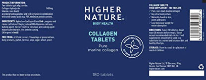 Higher Nature Collagen, High Strength - Pack of 180 (Packaging May Vary) HIGHER NATUREUS supplements