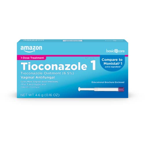 Amazon Basic Care Tioconazole Ointment 6.5 Percent, Vaginal Antifungal, 1-Dose Treatment Amazon Basic CareAu supplements