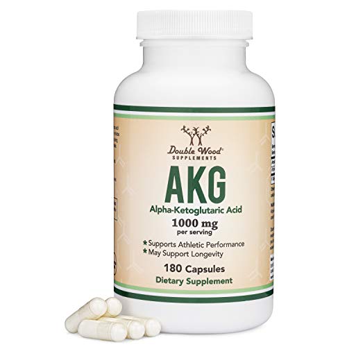 AKG Supplement (Alpha Ketoglutaric Acid) 1,000mg Per Serving (180 Capsules) Different Double Wood SupplementsUS supplements