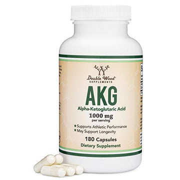 AKG Supplement (Alpha Ketoglutaric Acid) 1,000mg Per Serving (180 Capsules) Different Double Wood SupplementsUS supplements