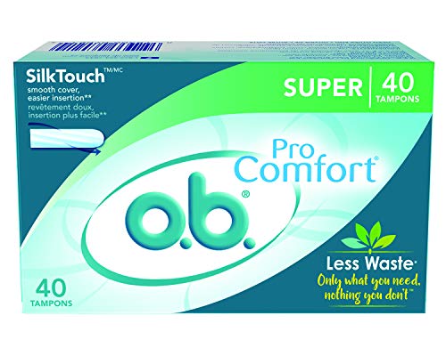 o.b. Pro-Comfort Non-Applicator Tampons, Super Absorbancy, 40 Count (Pack of 1) o.b.Au supplements