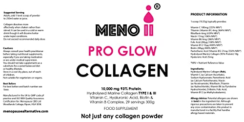 Meno II PRO Glow Marine Collagen Powder 10,000mg - High-Potency Supplements for Women Skin Hydration Meno IIAu supplements