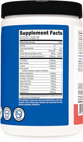 Nutricost Pre-Workout Xtreme, Watermelon, 30 Servings, Vegetarian, Non-GMO and Gluten NutricostAu supplements