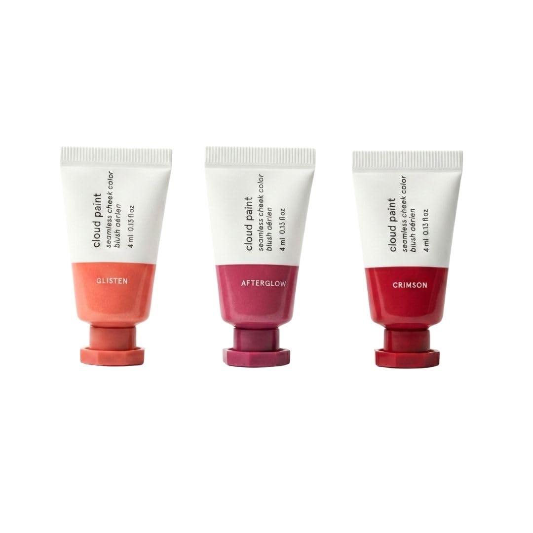 Glossier Mini Cloud Paint Blush Trio Holiday Gift Set: Crimson, Glisten & Afterglow GlossierAu supplements